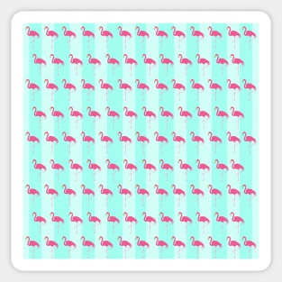 Pastel pink and blue flamingo Sticker